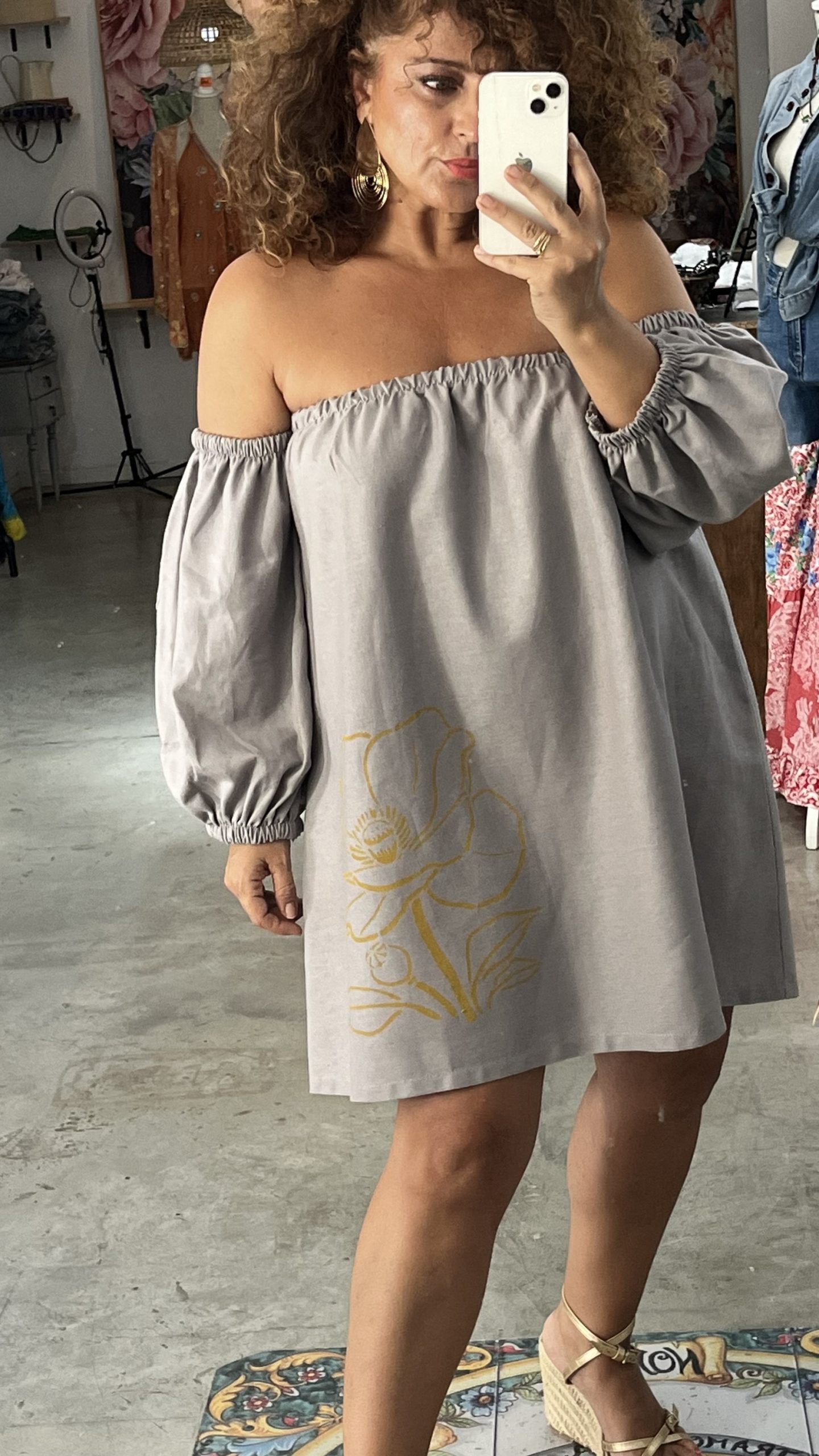 img_8551 VESTIDO CORTO GRIS - Imagen 2