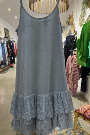 lencero volantes encaje rosa