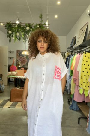 vestido camisero lino